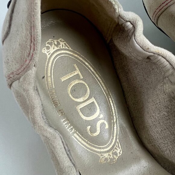 Tod\'s Suede Ballet Flats, 37.5, NWOT
